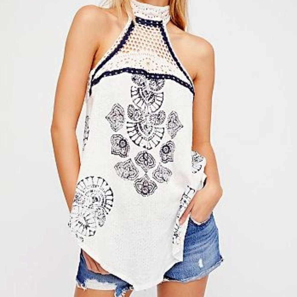 Free People Mandolin Printed Tank Top